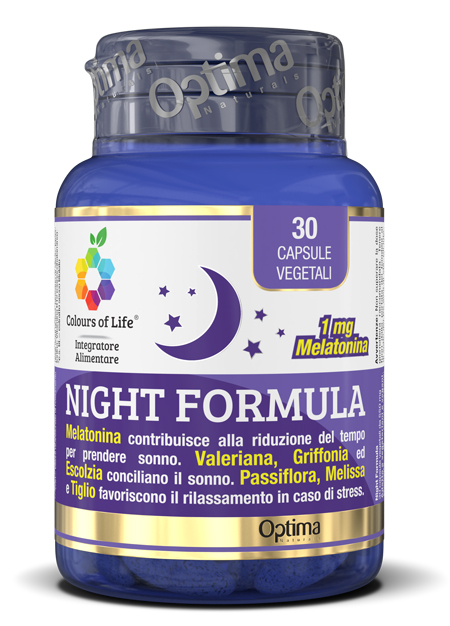 COLOURS OF LIFE NIGHT FORMULA 30 CAPSULE VEGETALI 550 MG - Farmacia De Pasquale