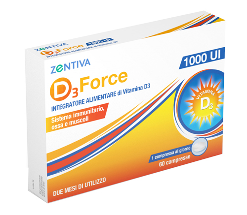 D3 FORCE ZENTIVA 1000UI 60 COMPRESSE - Farmacia De Pasquale