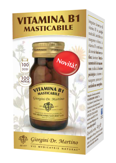 VITAMINA B1 MASTICABILE 100 PASTIGLIE - Farmacia De Pasquale