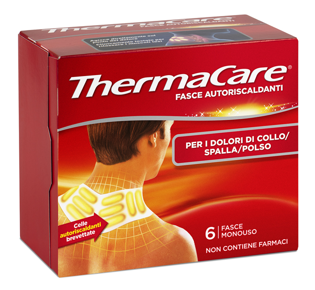 FASCE AUTORISCALDANTI A CALORE TERAPEUTICO THERMACARE COLLO/SPALLA/POLSO 6 PEZZI - Farmacia De Pasquale