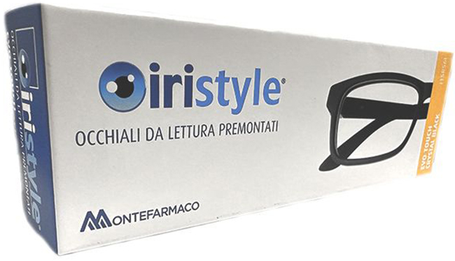 OCCHIALE DA LETTURA PREMONTATO IRISTYLE EVO TOUCH CRYSTAL BLACK 3,0 - Farmacia De Pasquale