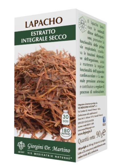 LAPACHO ESTRATTO INTEGRALE SECCO 90 G 180 PASTIGLIE - Farmacia De Pasquale