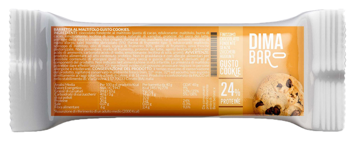DIMABAR BARRETTA AL MALTITOLO GUSTO COOKIES 40 G - Farmacia De Pasquale