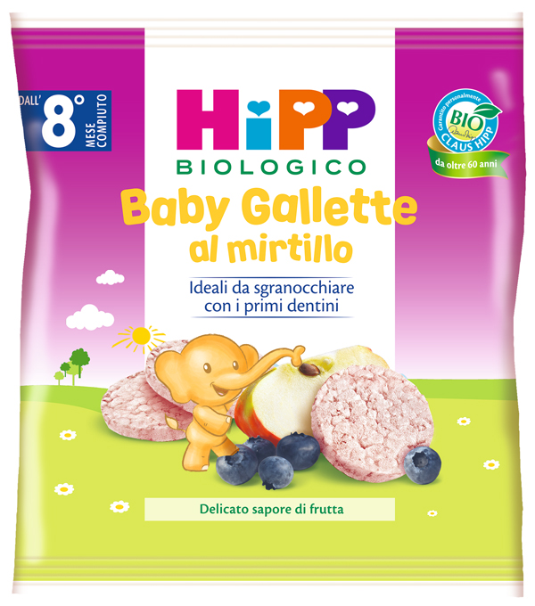 HIPP BABY GALLETTE DI RISO AL MIRTILLO 30 G - Farmacia De Pasquale