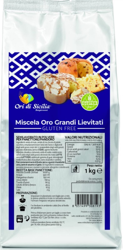 ORI DI SICILIA MIX ORO GRANDI LIEVITATI 1 KG - Farmacia De Pasquale