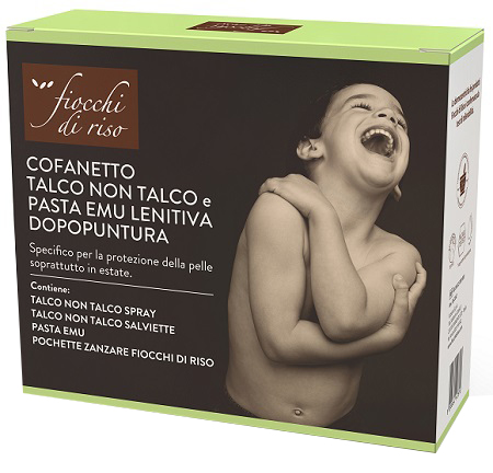 FIOCCHI DI RISO COFANETTO ZANZARE TALCO + PASTA EMU + TALCO NON TALCO SALVIETTE - Farmacia De Pasquale