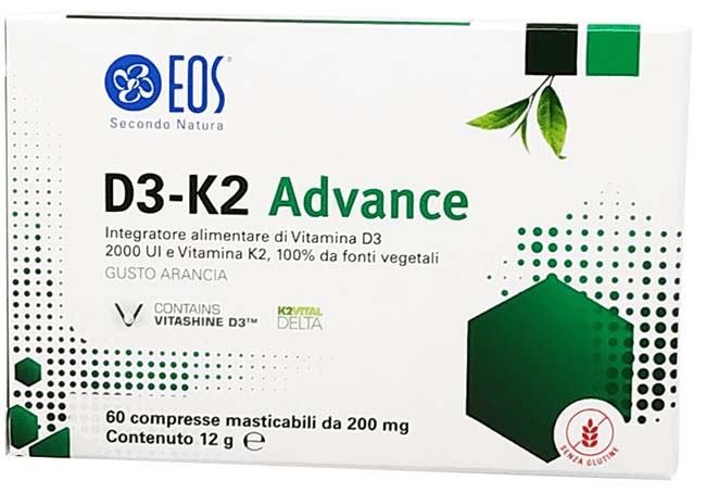EOS D3 K2 ADVANCE 60 COMPRESSE MASTICABILI - Farmacia De Pasquale