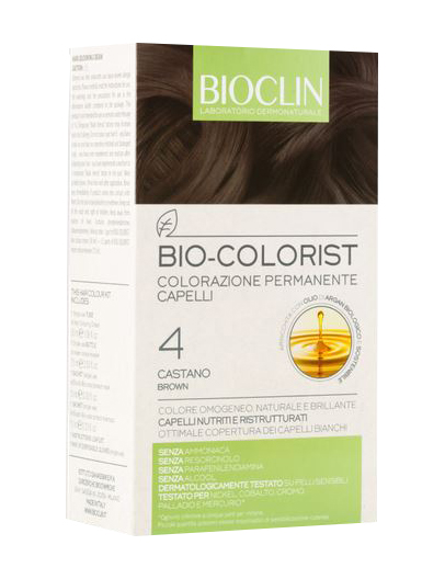 BIOCLIN BIO COLOR FAST&PERFECTION 4,0 CASTANO CREMA COLORANTE 60 ML + RIVELATORE IN CREMA 60 ML + BIO COLOR SHAMPOO 10 ML + BIO COLOR MASCHERA 10 ML - Farmacia De Pasquale