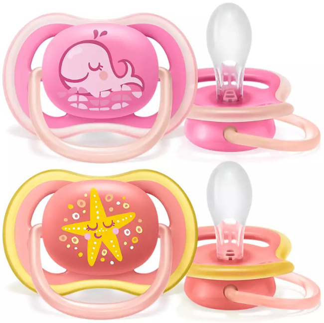 AVENT ULTRA AIR SUCCHIETTO BALENA/STELLA FEMMINA 6-18 MESI 2 PEZZI - Farmacia De Pasquale