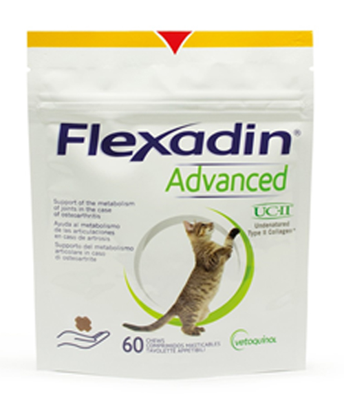 FLEXADIN ADVANCED GATTO TUTTE LE TAGLIE BUSTA DA 60 TAVOLETTE APPETIBILI MASTICABILI - Farmacia De Pasquale