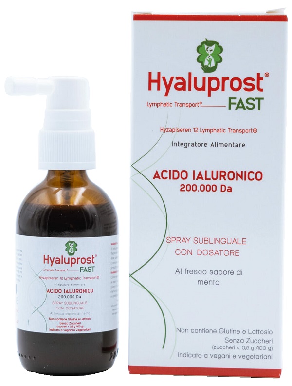 HYALUPROST FAST SPRAY SUBLINGUALE CON DOSATORE SAPORE MENTA 50 ML - Farmacia De Pasquale