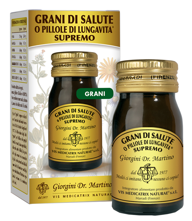 GRANI DI SALUTE O PILLOLE DI LUNGAVITA SUPREMO 30 G - Farmacia De Pasquale