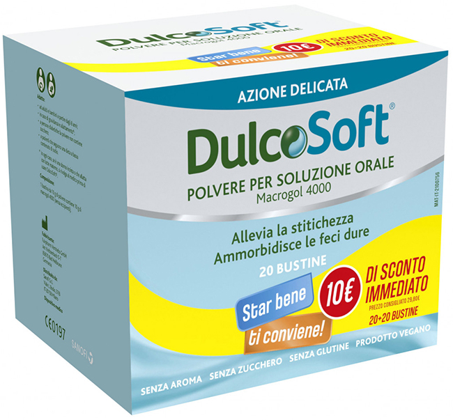 DULCOSOFT 20 BUSTINE BIPACK 1+1 - Farmacia De Pasquale