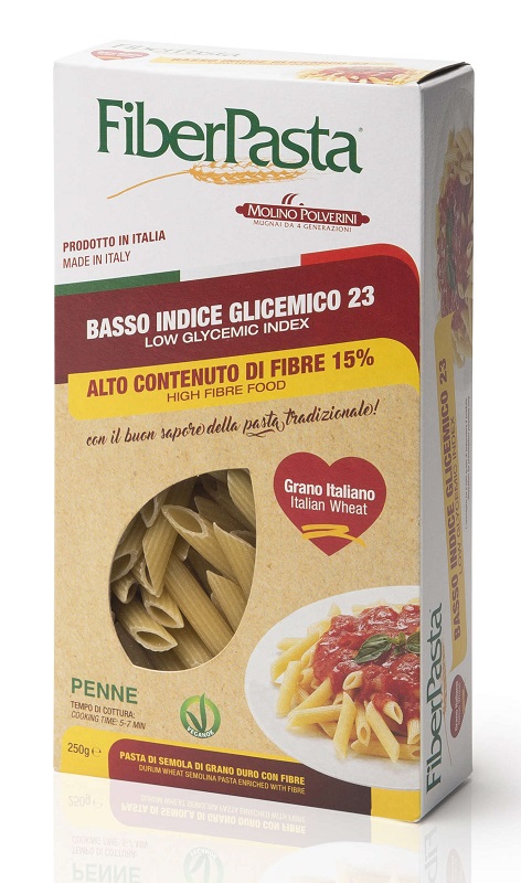 FIBERPASTA PENNE BASSO INDICE GLICEMICO 250 G - Farmacia De Pasquale