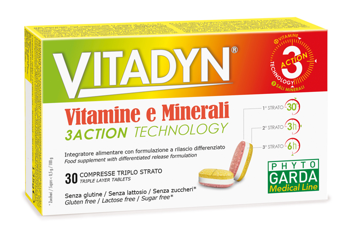 VITADYN VITAMINE/MINERALI 30 COMPRESSE RILASCIO DIFFERENZIATO - Farmacia De Pasquale
