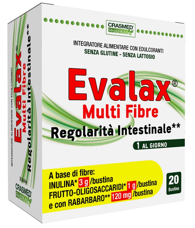 EVALAX MULTI FIBRE REGOLARITA' INTESTINALE 20 BUSTINE - Farmacia De Pasquale