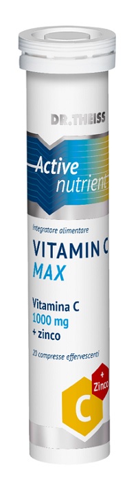 THEISS ACTIVE NUTRIENT VIT C MAX 20 COMPRESSE EFFERVESCENTI LIMONE 80 G - Farmacia De Pasquale