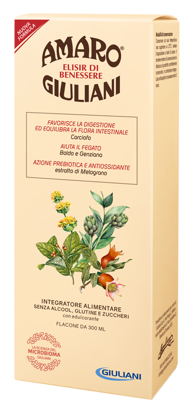 AMARO GIULIANI ELISIR BENESSERE 300 ML NUOVA FORMULA - Farmacia De Pasquale