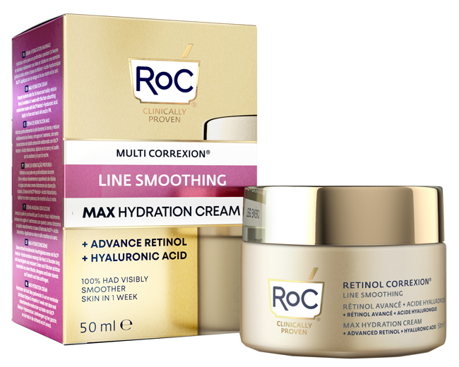 ROC RETINOL CORREXION LINE SMOOTHING CREMA VISO 50 ML - Farmacia De Pasquale