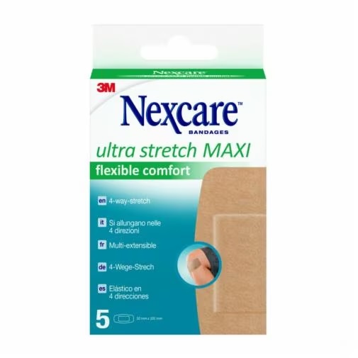 CEROTTO NEXCARE ULTRA STRETCH MAXI FLEXIBLE COMFORT 50X101 MM 5 PEZZI - Farmacia De Pasquale