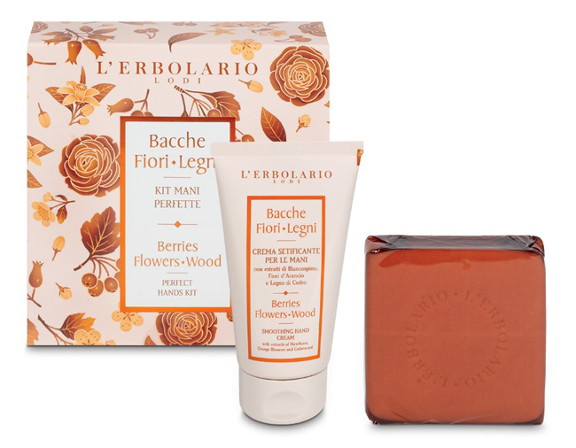 BACCHE FIORI LEGNI KIT MANI PERFETTE SAPONE 100 G + CREMA MANI 75 ML EDIZIONE LIMITATA - Farmacia De Pasquale