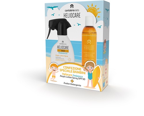 HELIOCARE 360 PEDIATRICS ATOPIC LOTION 250 ML + AVALON DETERGENTE FLUIDO 250 ML - Farmacia De Pasquale