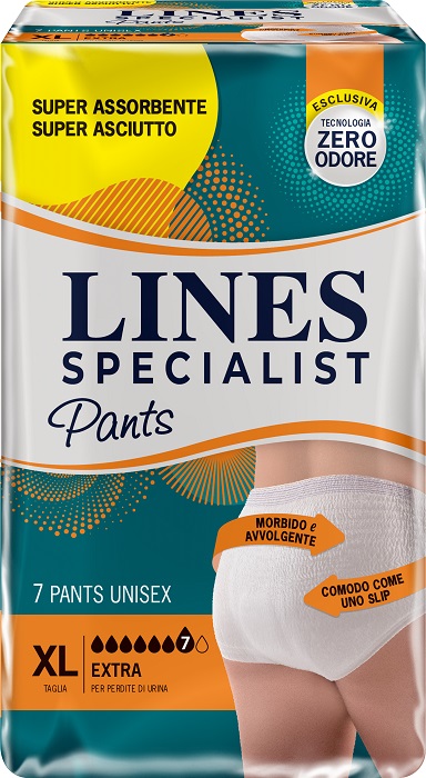 PANNOLONE MUTANDINA LINES SPECIALIST UNISEX EXTRA XL 7 PEZZI - Farmacia De Pasquale