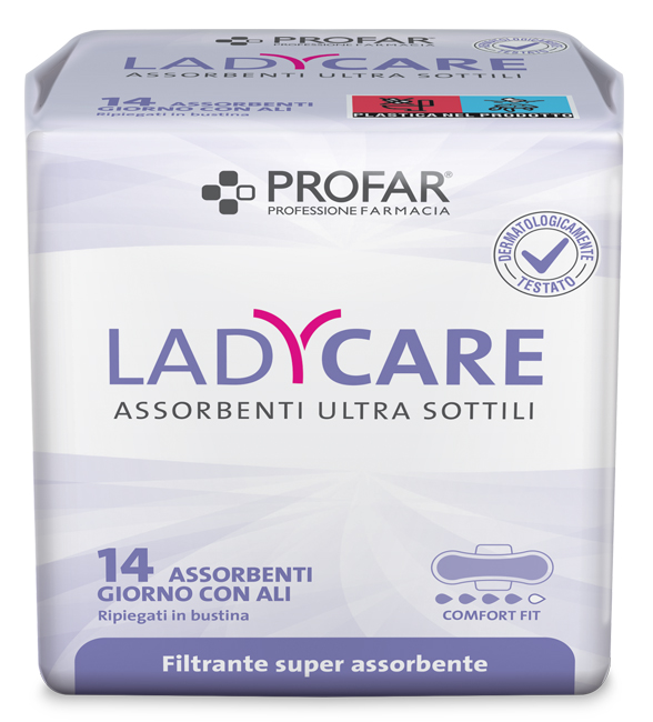 LADYCARE ASSORBENTI GIORNO ALI 14 PEZZI PROFAR - Farmacia De Pasquale