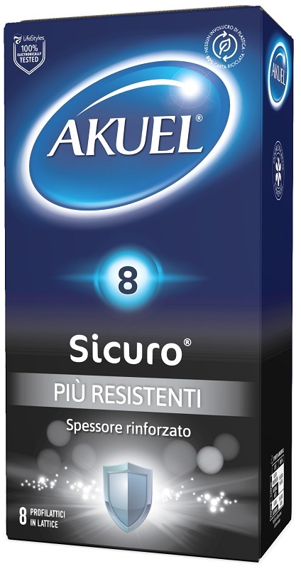 PROFILATTICO AKUEL SICURO PIU' RESISTENTE 8 PEZZI - Farmacia De Pasquale