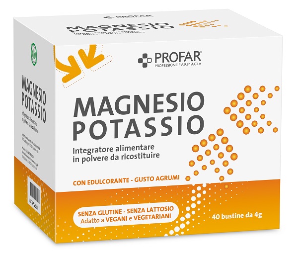 PROFAR MAGNESIO POTASSIO AGRUMI 20 BUSTINE DA 4 G - Farmacia De Pasquale