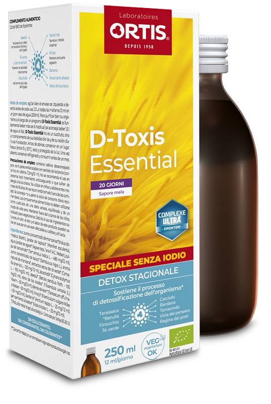 D-TOXIS ESSENTIAL MELA SENZA IODIO BIO 250 ML - Farmacia De Pasquale