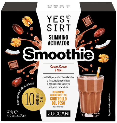YES SIRT SMOOTHIE CACAO COCCO NOCI 10 PEZZI X 30 G - Farmacia De Pasquale