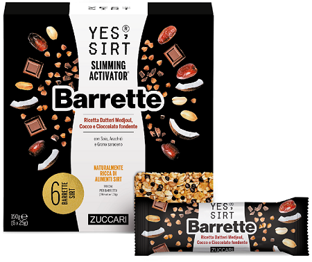 YES SIRT BARRETTE DATTERI MEDJOUL-COCCO-CIOCCOLATO FONDENTE 6X25 G - Farmacia De Pasquale
