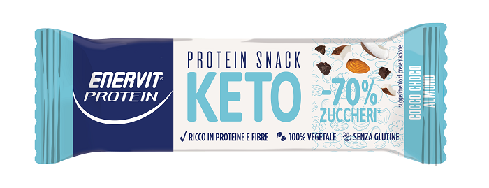 ENERVIT PROTEIN KETO SNACK COCCO CHOCO ALMOND 35 G - Farmacia De Pasquale
