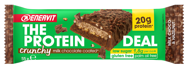 ENERVIT PROTEIN DEAL MILK CHOCO & HAZELNUT 55 G - Farmacia De Pasquale