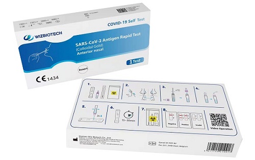 TEST ANTIGENICO RAPIDO COVID-19 AUTODIAGNOSTICO DETERMINAZIONE QUALITATIVA ANTIGENI SARS-COV-2 IN TAMPONI NASALI MEDIANTE IMMUNOCROMATOGRAFIA - Farmacia De Pasquale