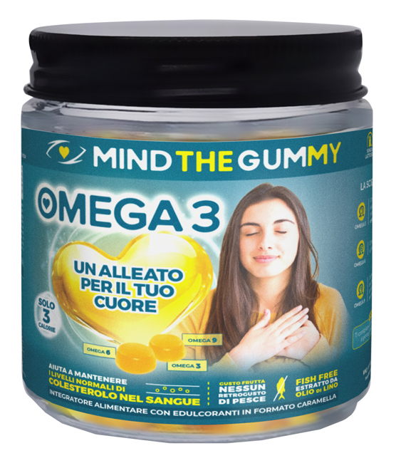 MIND THE GUMMY OMEGA3 30 PASTIGLIE GOMMOSE GUSTO MIX DI FRUTTA SENZA ZUCCHERO - Farmacia De Pasquale
