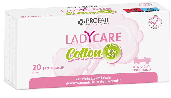 LADYCARE PROTEGGISLIP COTTON IPOALLERGENICI DISTESI 20 PEZZI PROFAR - Farmacia De Pasquale