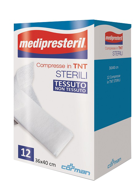 GARZA COMPRESSA MEDIPRESTERIL TNT 36X40CM 12 PEZZI - Farmacia De Pasquale
