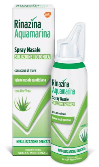 RINAZINA AQUAMARINA FAMILY SPRAY NASALE ISOTONICO DELICATO 100 ML - Farmacia De Pasquale