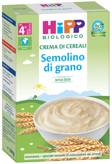 HIPP BIO CREMA CEREALI SEMOLINO DI GRANO 200 G - Farmacia De Pasquale