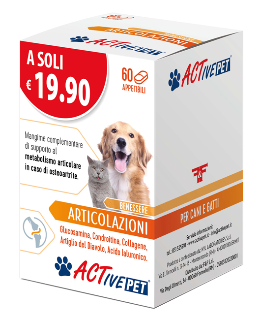 ACTIVE PET ARTICOLAZIONI 60 COMPRESSE - Farmacia De Pasquale