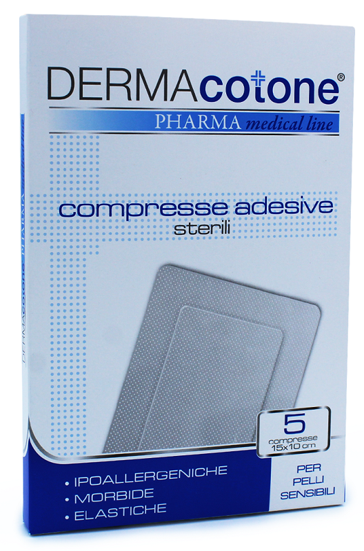 COMPRESSA ADESIVA DERMACOTONE 10X15 CM 5 PEZZI - Farmacia De Pasquale