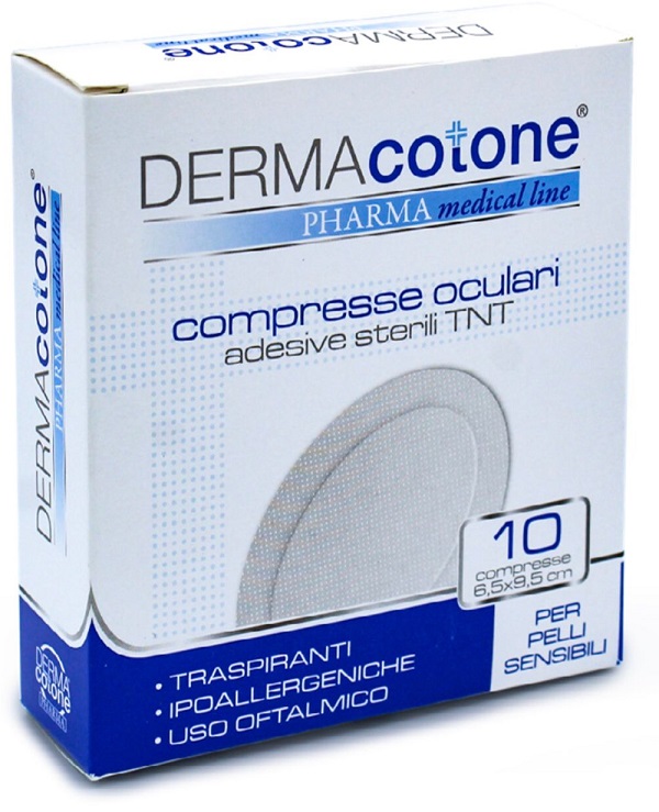 COMPRESSA OCULARE ADESIVA TNT DERMACOTONE 6,5X9,5CM 10 PEZZI - Farmacia De Pasquale