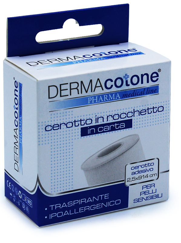 CEROTTO ROCCHETTO IN CARTA DERMACOTONE BIANCO 2,5X914CM 1 PEZZO - Farmacia De Pasquale