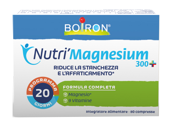 NUTRI'MAGNESIUM 300+ 80 COMPRESSE DA 500 MG SENZA GLUTINE NATURALMENTE PRIVO DI LATTOSIO - Farmacia De Pasquale