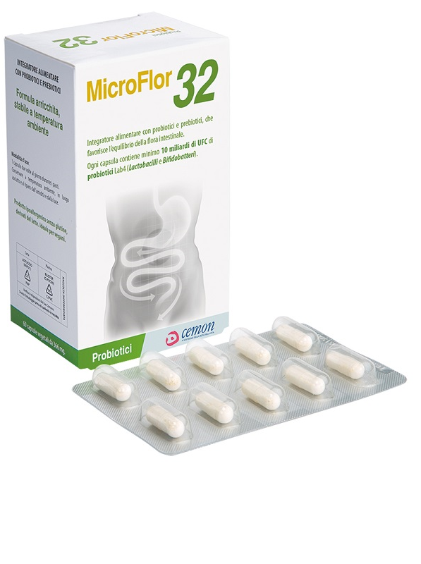 MICROFLOR 32 60 CAPSULE VEGETALI - Farmacia De Pasquale