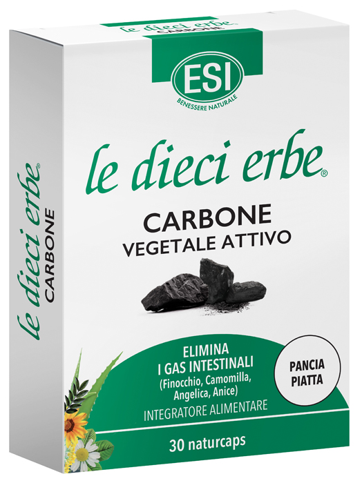 ESI LE DIECI ERBE CARBONE VEGETALE ATTIVO 30 NATURCAPS - Farmacia De Pasquale