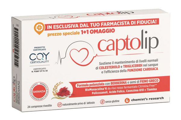 CAPTOLIP NEW FORMULA 24 COMPRESSE RIVESTITE - Farmacia De Pasquale