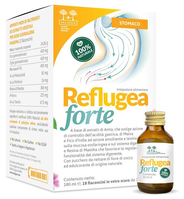 SALUGEA REFLUGEA FORTE 18 FLACONCINI DA 10 ML - Farmacia De Pasquale